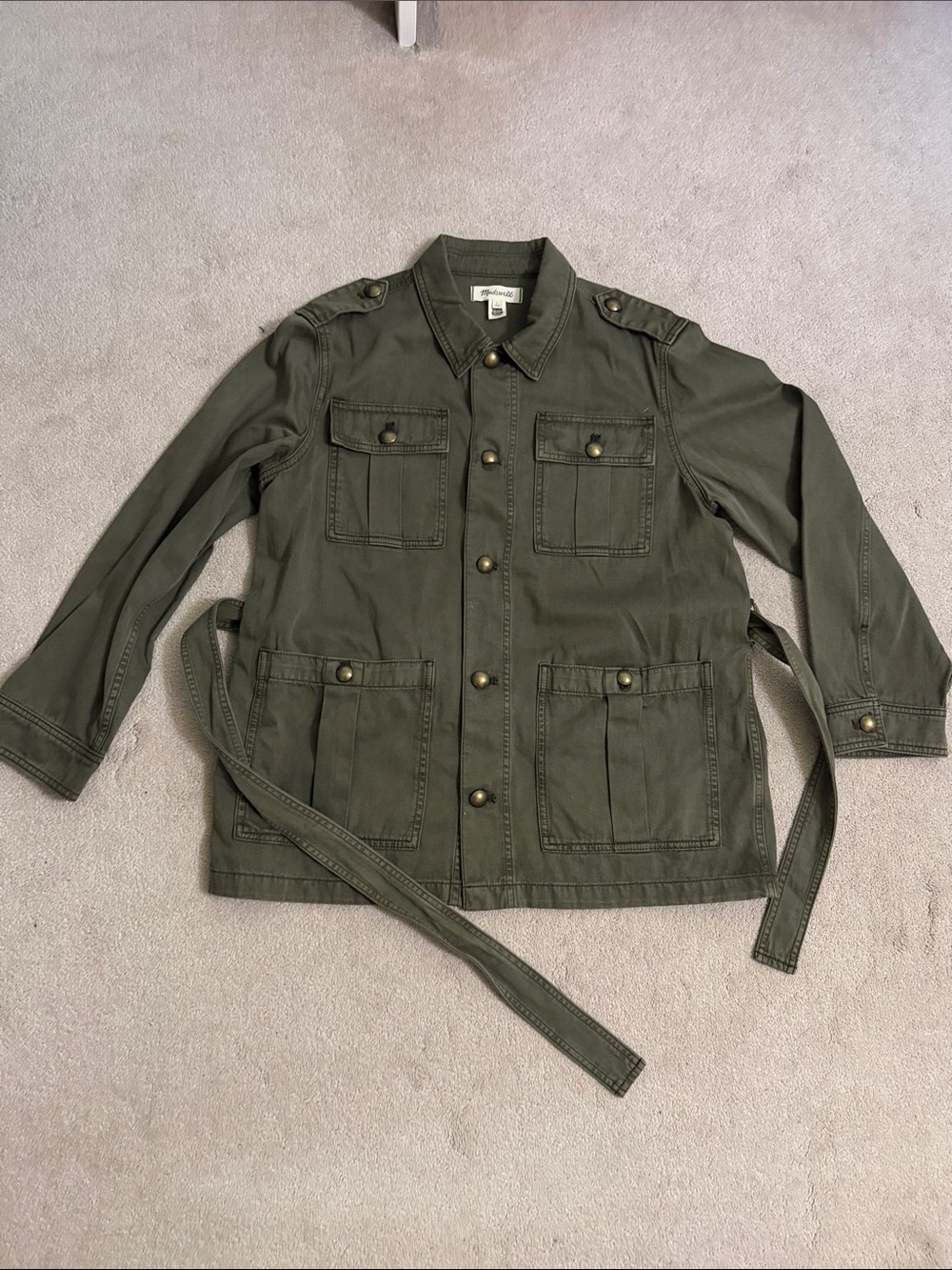 Madewell Women’s Dark Green Utility Field Jacket with Belt